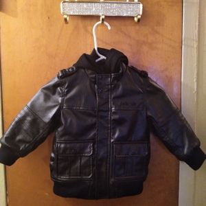Boys Toddler Leather Jacket